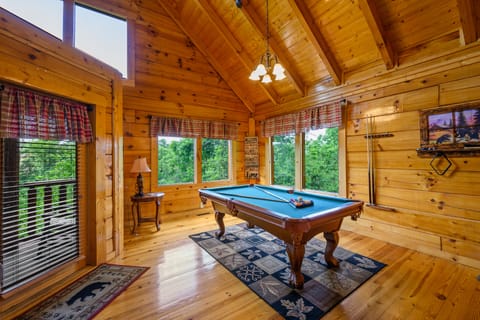 Enjoy some friendly pool competition with a great view!