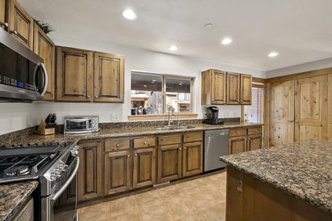 Kitchen equipped with supplies
