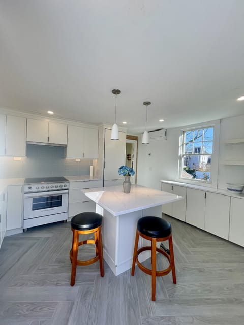 Newly renovated kitchen with integrated Fisher & Paykel appliances