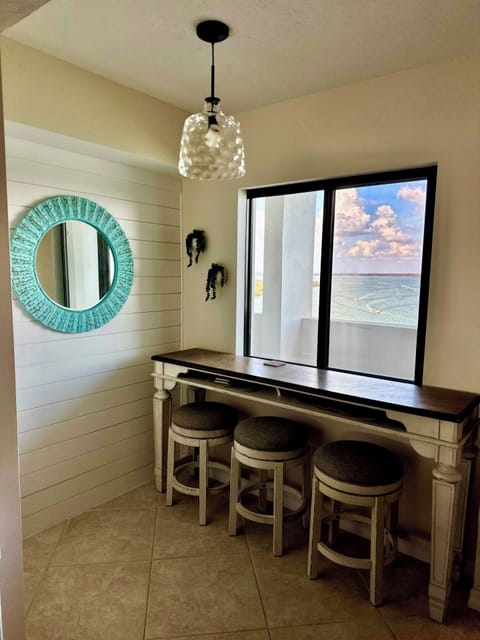 Breakfast or morning coffee with views of Ostego Bay