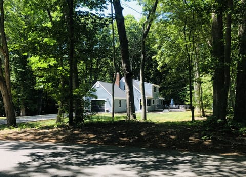 Our home is located one full, wooded acre in the center of Shelter Island.