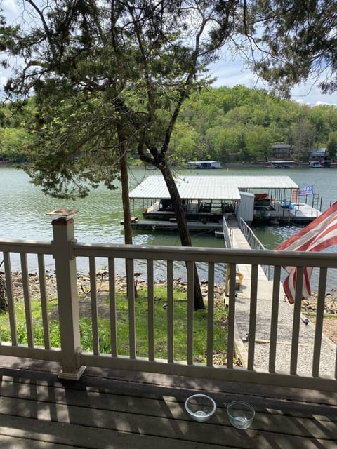View of lake from deck