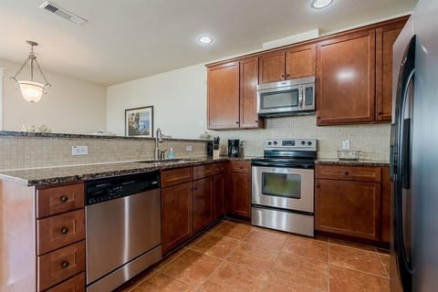 Large galley kitchen.