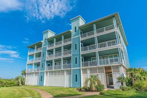 Second floor unit with large back patio.