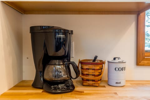Hosts provide coffee pot, filters, and coffee