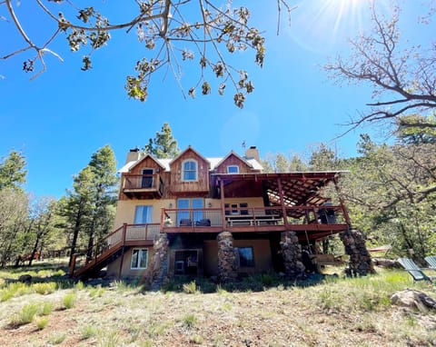 A majestic mountain retreat with amazing wrap around deck and balcony!