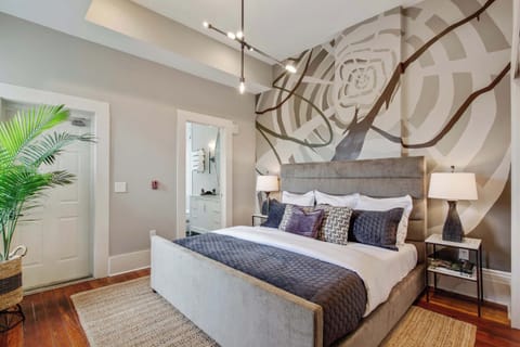 Bedroom 3 | King Bed with Fireplace | Third Floor of Building — Unit on One Level