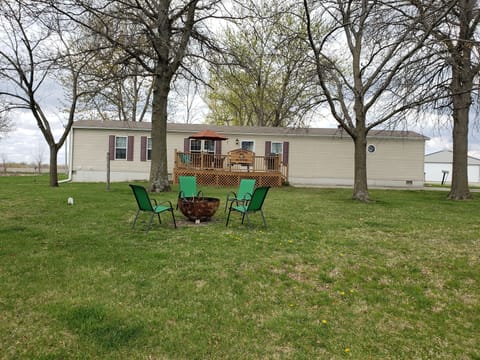 Plenty of shade on the hot summer days.  Firepit with FREE Firewood.