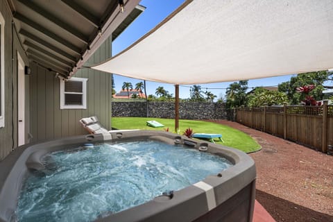 Sink into the hot tub and let the stress melt away after a day at the beach.