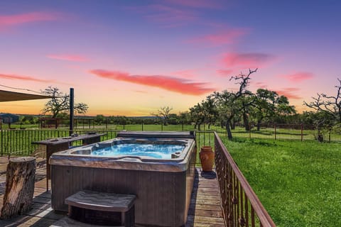 Enjoy the view from the private hot tub
