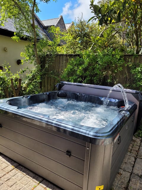 Private hot tub in the courtyard