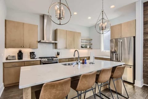 Kitchen with bar seating