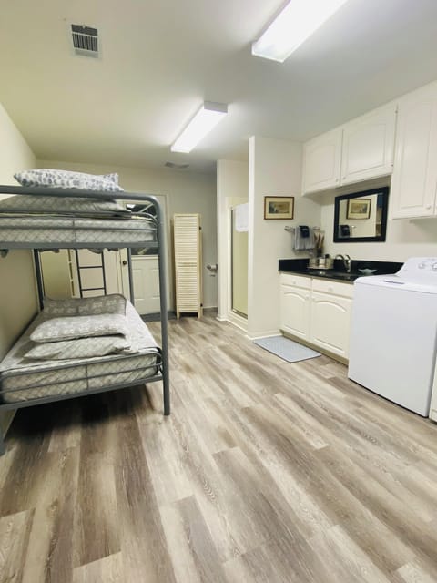 Bunk room/laundry room/bathroom