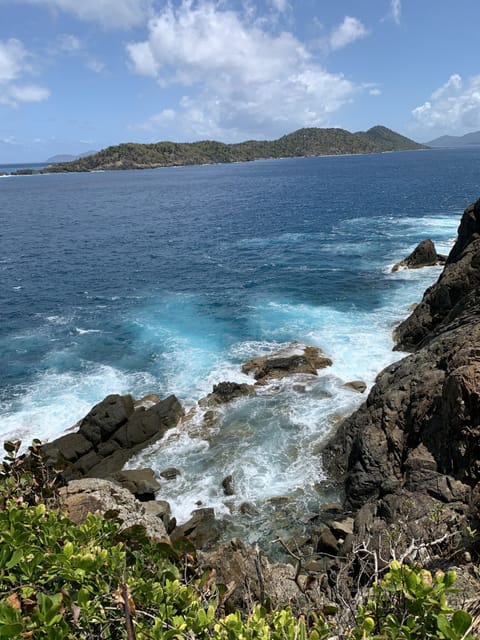 Tidal pool at base of cliff, facing Thatch Cay (north east).
