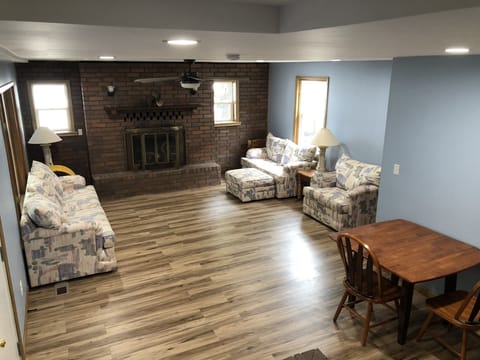 Family room downstairs with lots of room to entertain.
