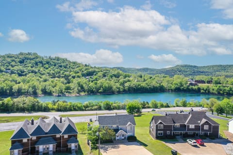 Our building is the blue one in the middle. Gorgeous views, easy water access