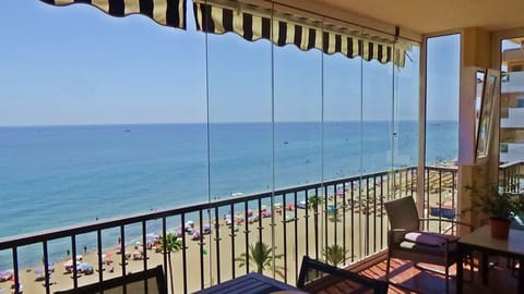 Glass curtains partly closed