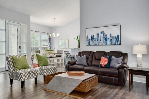 The heart of the home – unwind in this cozy family room with stylish furniture and a warm, welcoming vibe.