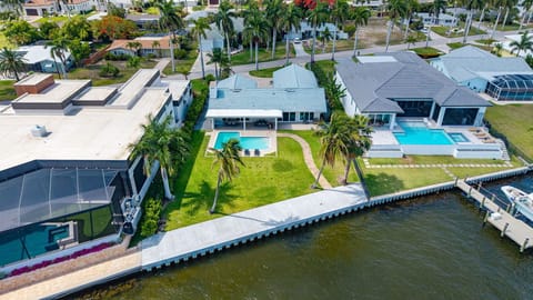 Arial view of the house