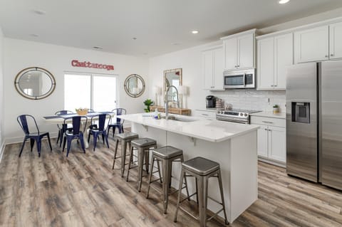 Kitchen with seating for 10