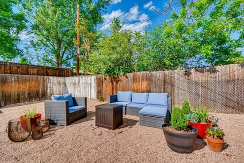 Backyard with sitting area to enjoy the nice Colorado weather!