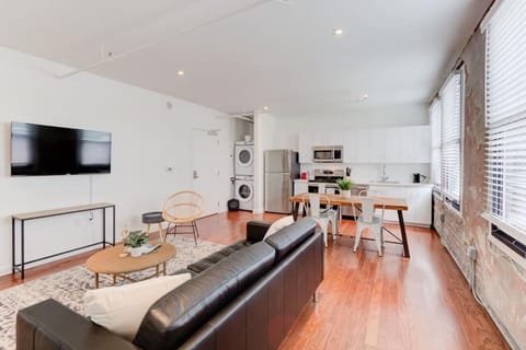 The apartment has a spacious living area—a comfy sitting spot for Netflix and chill.  A 4-seater table to enjoy a tasty meal, have a coffee, or get some work done. Reap the daily benefits of natural light and enjoy the “sunshine vitamin.”