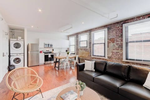 If you`re staying a little longer or traveling a lot and need some fresh laundry, you will have a full-size washer and dryer inside the apartment. You`ll also have an ideal size refrigerator for storing cold beverages and takeout or leftover food.