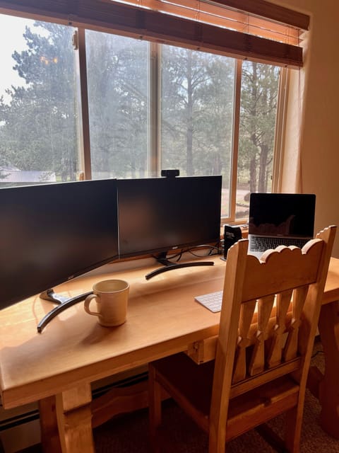 Dual monitor workstation if you just have to.