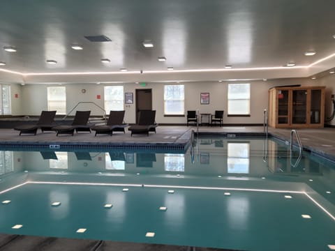 Clubhouse pool, hot tub, and sauna