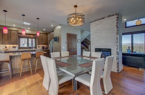 Dining Area with Fireplace