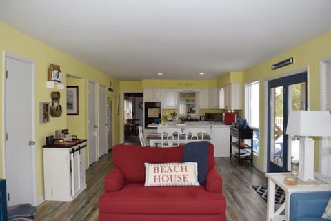 Living Room, Dining Area, and Kitchen