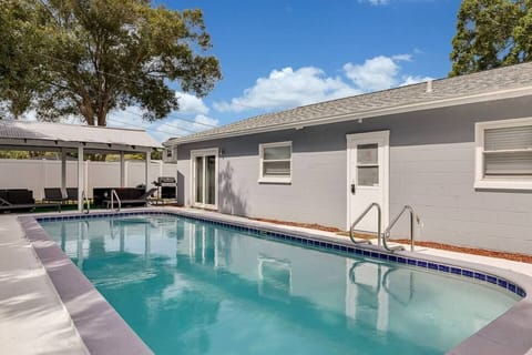 Relax and enjoy your stay while swimming in this stunning heated pool with family and friends! Let us know if you have any questions!