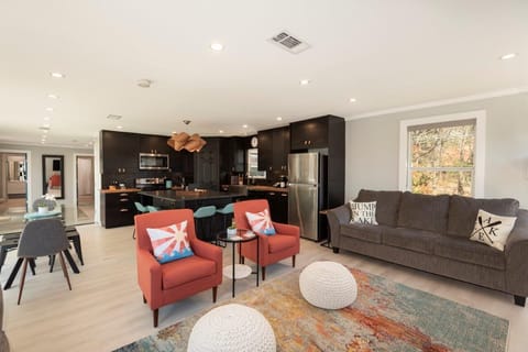 The open and airy space offers room for your group to gather.