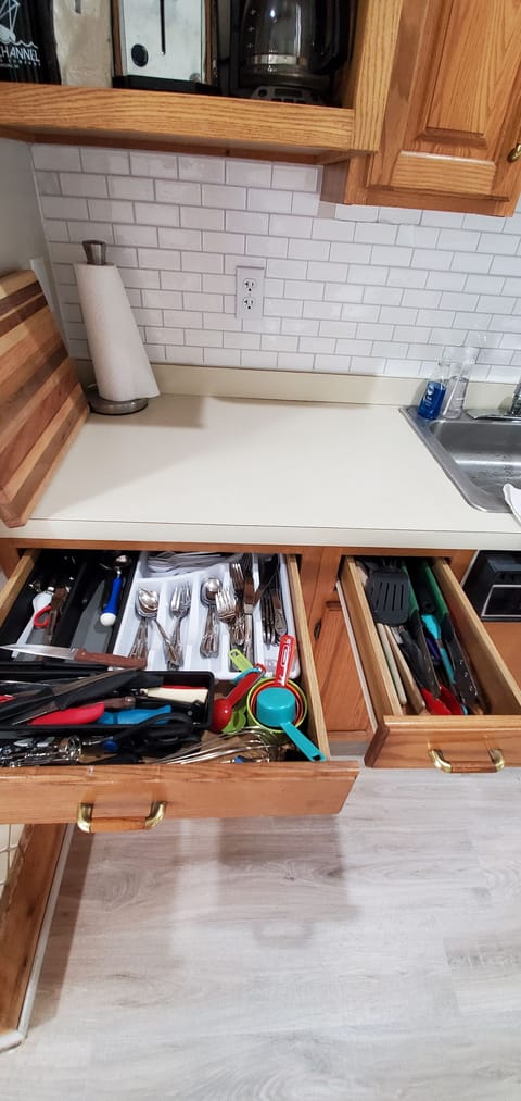 Fully stocked kitchen