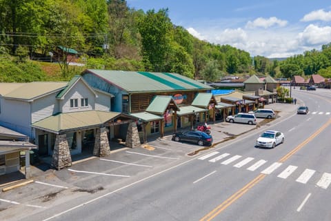 Aerial view of Downtown Cherokee - Aerial view of Downtown Cherokee and storefronts