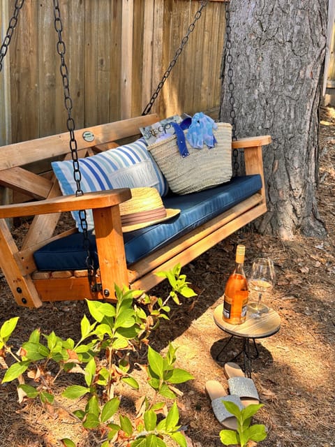 Outdoor Swing • Enjoy blue skies by day • Starlit skies by night • Relax & Enjoy