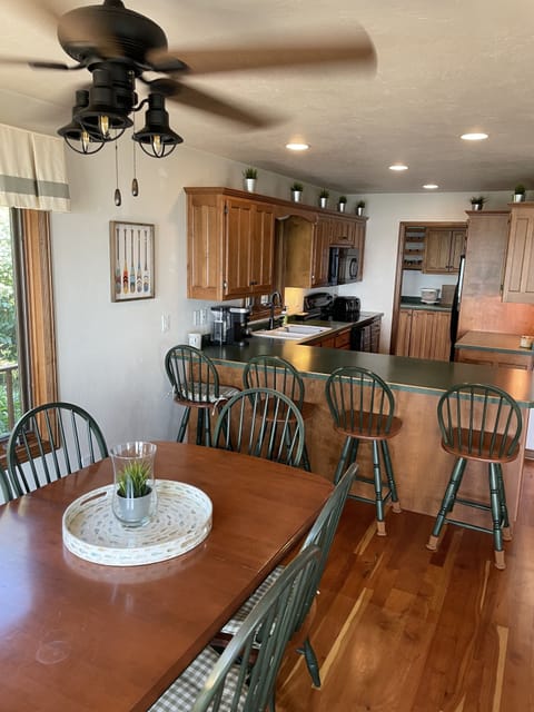 Seating for 11 with more chairs availble.