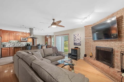 Family Room, Kitchen to backyard and work out area, laundry. You Tube Smart TV