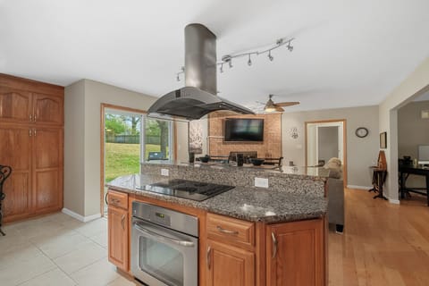Kitchen into family room