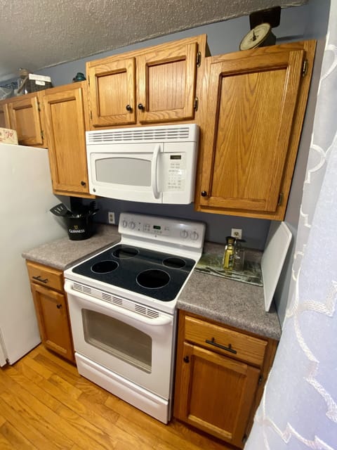 Microwave and range with full size oven