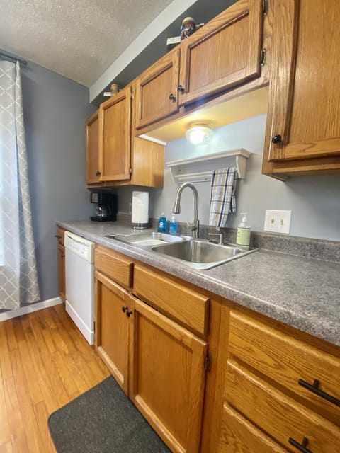 Kitchen sink and dishwasher area