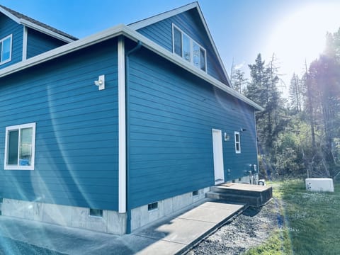 Entry is around the north/right side of building.  Keypad entry.