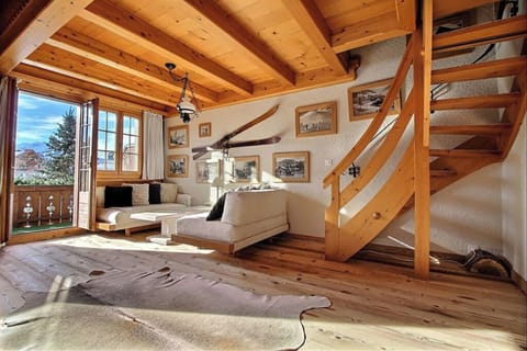 Living room with mountain view