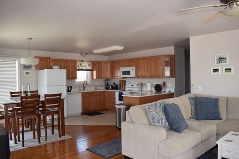 Open Living, Dining, and Kitchen