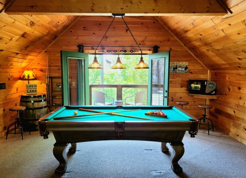 Pool table in the loft area.