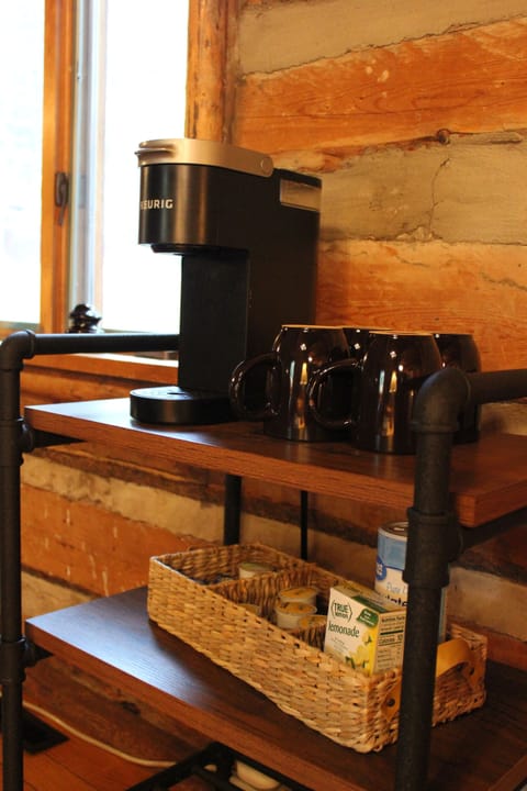 Kuerig coffee maker and a starter stock of K-Cups.