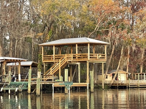 Enjoy sunrise & sunset from our two story boathouse. 