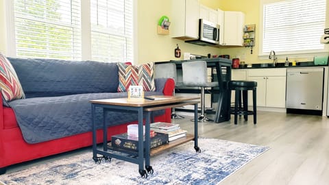 livingroom area and kitchen