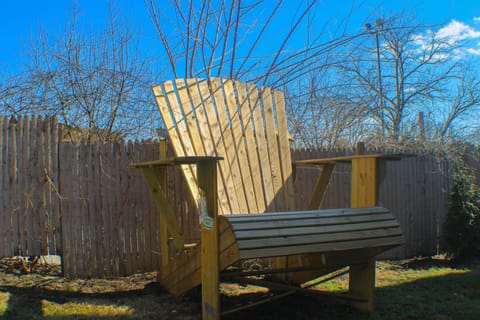 Get Your Picture Taken with the Giant Chair (In the Backyard)