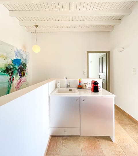 Kitchenette upstairs for coffee and beverages off of the upstairs main verandah